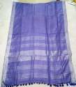Checks Designer Linen Cotton Saree