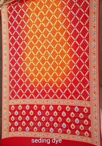 Gujarati Traditional Art Silk Bandhani Saree