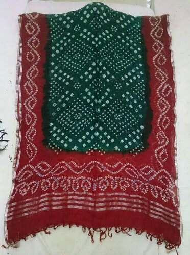 Pure Bandhej Silk Dupatta  by V Narendra And Company
