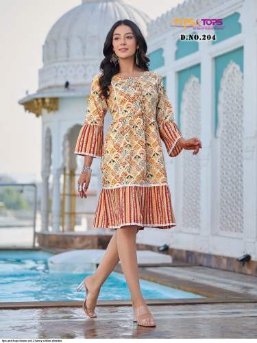 Fusion Vol 2 Fancy Cotton Tunic by Tips and Tops by TIPS TOPS KASHISH STUDIO
