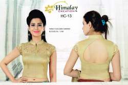 Fancy Golden Shimmer Stretchable Blouse
