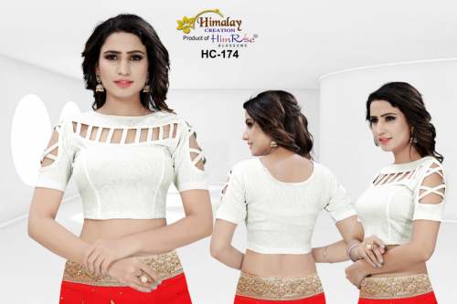 Stretchable Soft Cotton Net Sleeve Designer Blouse
