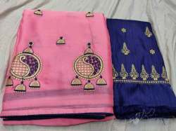 Embroidered Sana Silk Saree