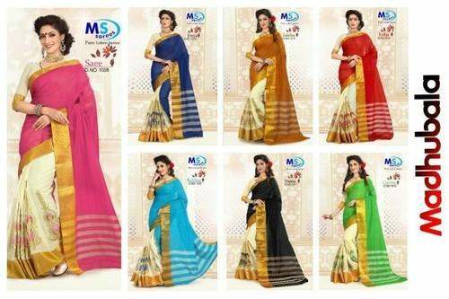 embroidery Work Saree by Vijaya Sales Depo