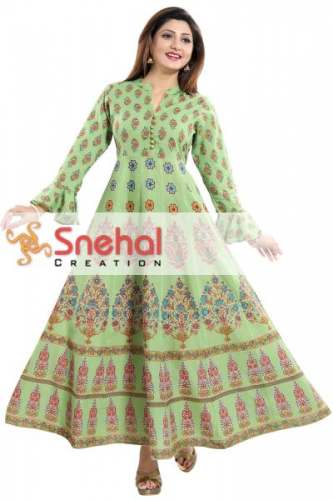 Fancy Long Anarkali Kurti by Snehal Creation Inc