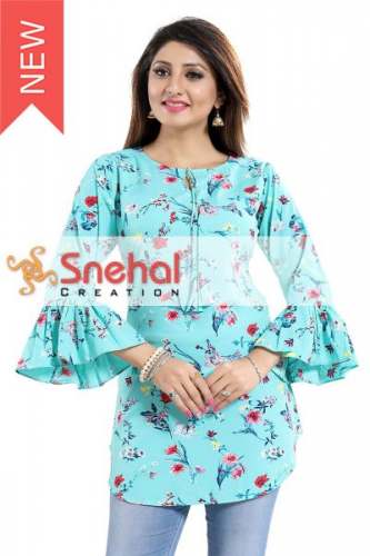 Fancy Short Kurti for girls by Snehal Creation Inc