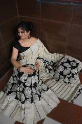 Beautiful Handloom Linen Chanderi Sarees