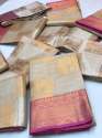 Exclusive kora tissue weaving saree thumb 3
