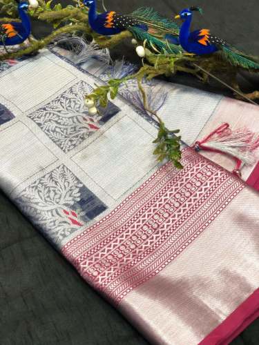 Kora Muslin Weaving Saree2 by Vastranand