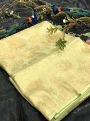 Pure Banarasi Silk with pure golden Jari yarn