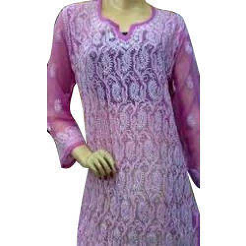 Designer Lucknowi Chikan Kurti  by Rutba Fashion