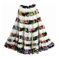Printed Flared cotton Skirt 