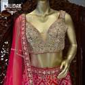 Hot Pink Silk Bridal Lehenga embellished Lehenga thumb 2