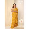 mustard-yellow-ruffle-ready-to-wear-saree