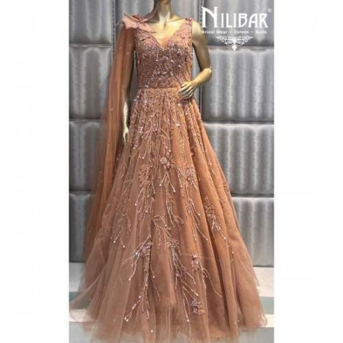 Reception Wear Net Sequence Gown by Nilibar