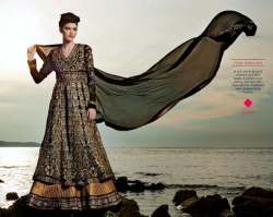 Designer Heavy Embroidered Semi Stitched Suit 