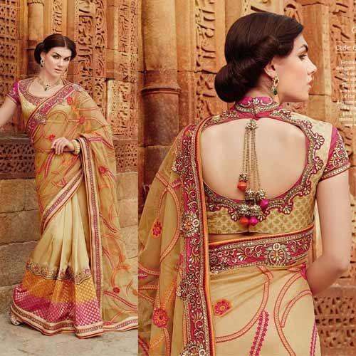 Heavy Embroidered Bridal Wear Saree by Swastika Group