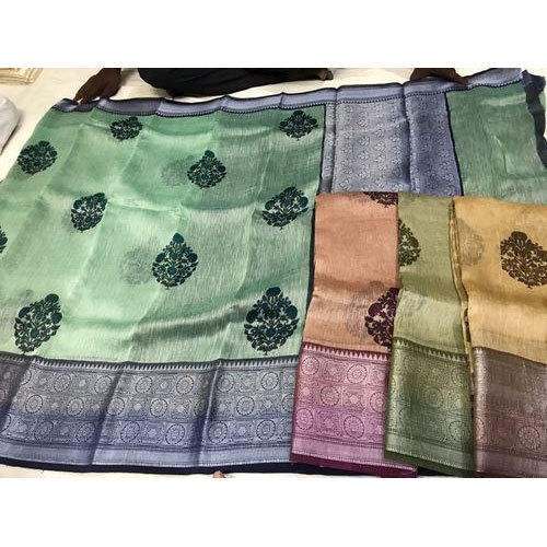 Exclusive Linen Silk Printed Saree by Venkat Ethnic Collection