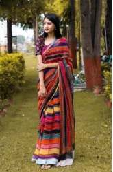 Digital Printed Multi Color Saree 