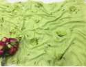 Pure Chiffon Flower Printed Saree  thumb 1