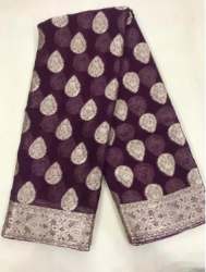 Wedding Wear Khaddi Banarasi Chiffon Saree 