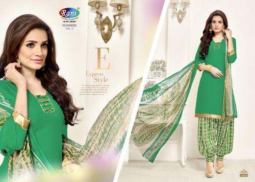Fancy Crepe printed Patiala Suit  by RS Fashion Jewelry