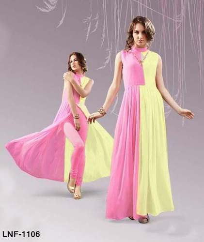 Party wear Floor length Front slit kurti by RS Fashion Jewelry