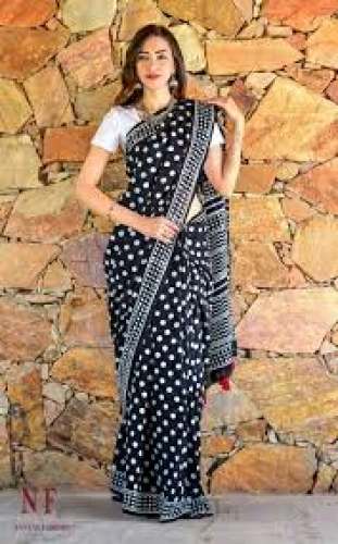 Kheya Collections Block Printed Cotton Saree