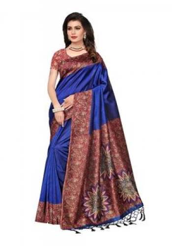 Kheya Collections Block Printed Tussar Silks Saree