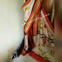 Hand Acid Paint Bishnupur Silk Saree thumb 2