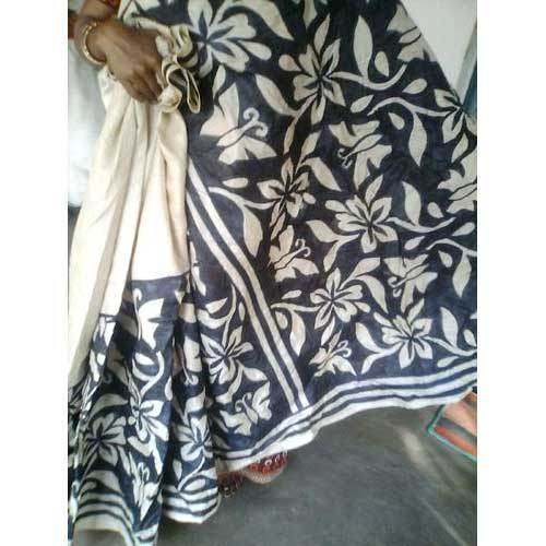 Tussar Hand Painted Saree With Blouse Piece