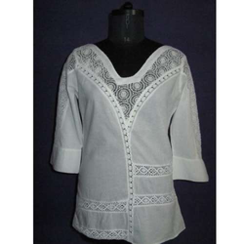 Embroidered White Top