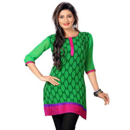 Ladies Short Printed kurtis by Paras Fashion