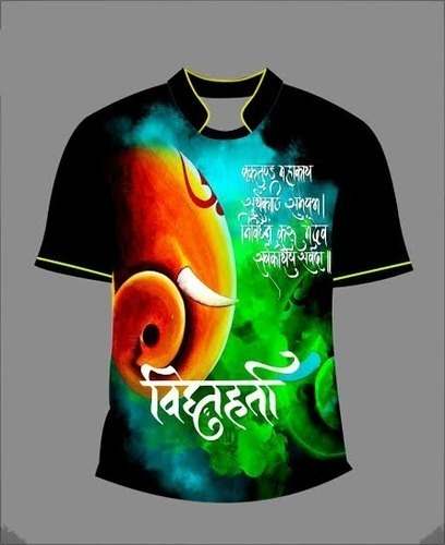 collar neck printed t shirt