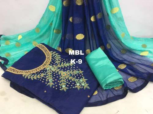 Model Chanderi Cotton Dress Material MBL k-9