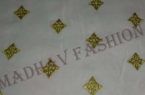 Fancy Embroidery Jari Work Fabrics by Madhav Fashion