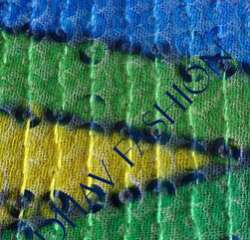 Multi Colored Embroidery Thread Work Fabric