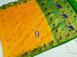 Silk Semi Paithani Peacock Rich Pallu Saree