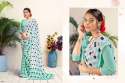 Polka Dot Georgette Printed Saree thumb 3