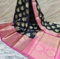Banarasi Muslin Kora Silk Saree