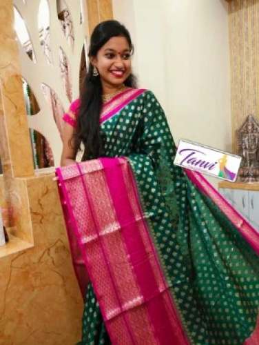 Buy Tanvi Brand Silk Banarasi Saree by Super Fine Fabrics