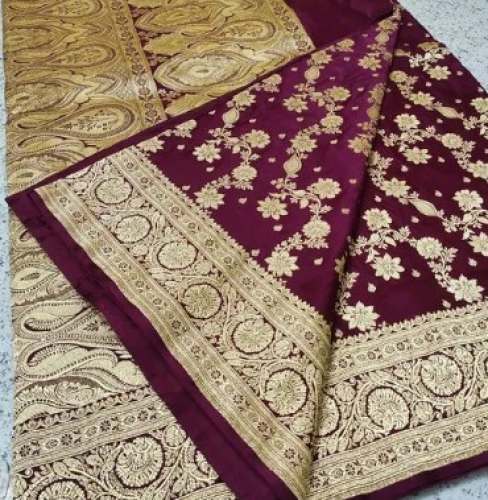 Handloom Banarasi Katan Silk Saree by Super Fine Fabrics