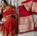 Handloom Linen Banarasi Silk Saree