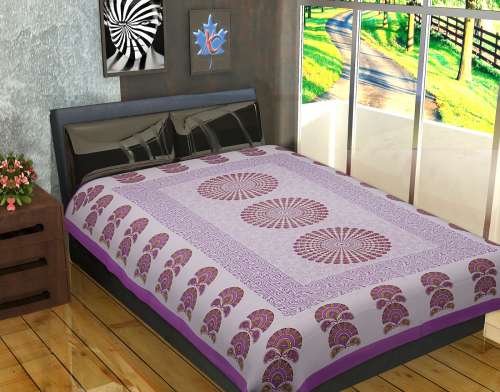  Cotton Jaipuri Classic Print Single Bed Sheet by Kismat Collection