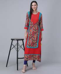 Women Rayon Double Layered Kurta