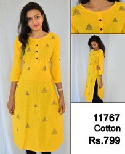 Embroidered Cotton Casual Kurti