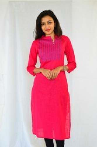 Embroidered Straight Kurtis by MOKKSHA CLOTHING