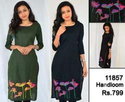 Girls Stylish Embroidered Kurtis by MOKKSHA CLOTHING