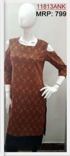 Ladies Printed Casual Cotton Kurti