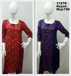 Rayon Printed Kurti